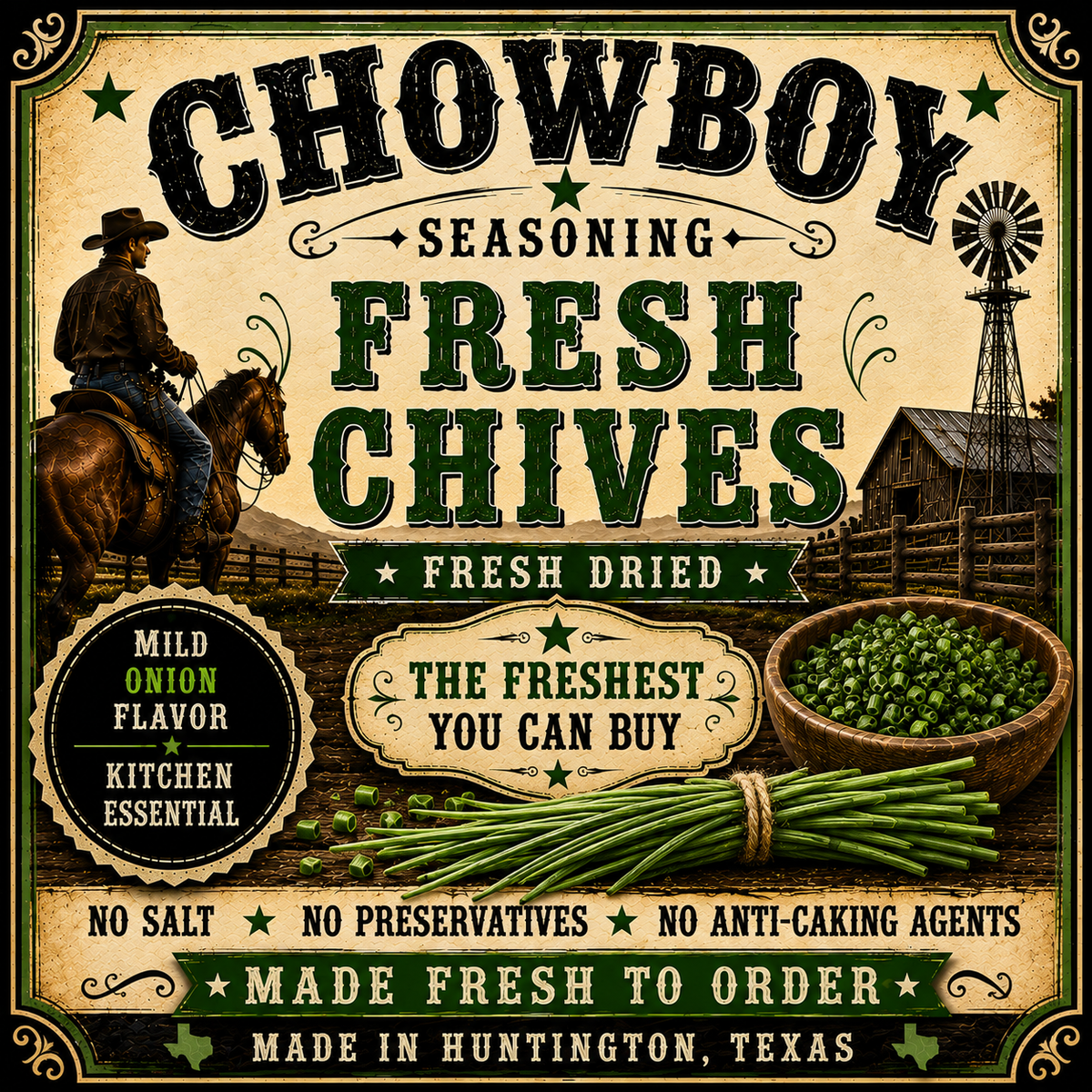 Fresh chives packaged